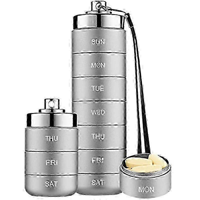 Stackable Metal 7-Day Pill Box
