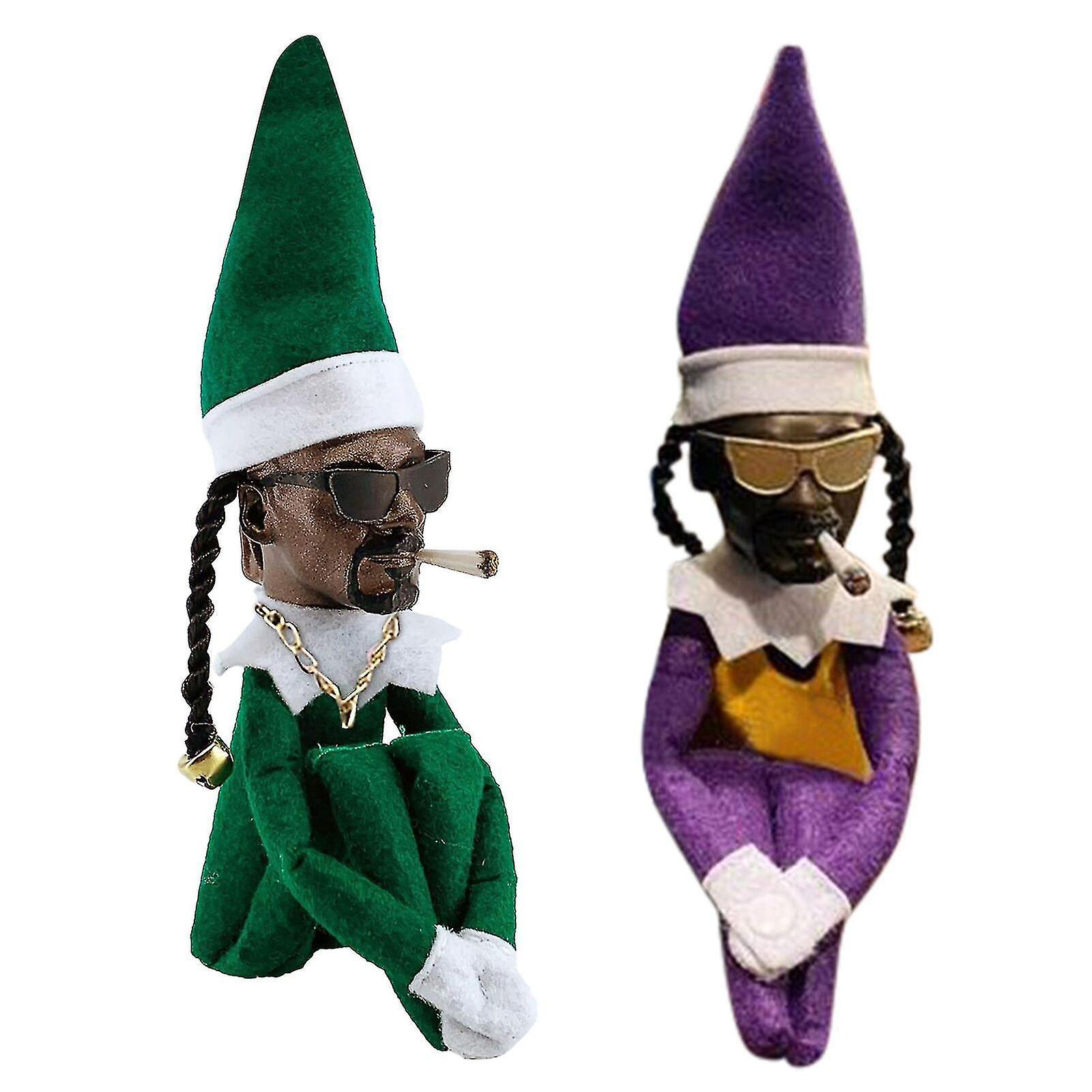 Qinfen 2pcs Snoop On A Stoop Elf Doll Spy On A Bent Over Doll Latex Home B