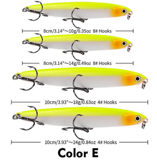 2022 New Brand Flying Ghost Sinking Pencil Luya Bait Long-range Plastic Fake Bait 10/14/18/24g Bionic Hard Bait Fishing Gear Three Pieces