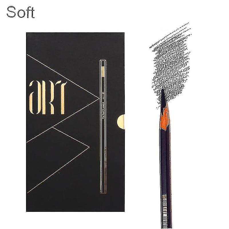 12pcs High Grade Cedar Charcoal Drawing Pencil Sketch Draw Art Artist Black Pencils
