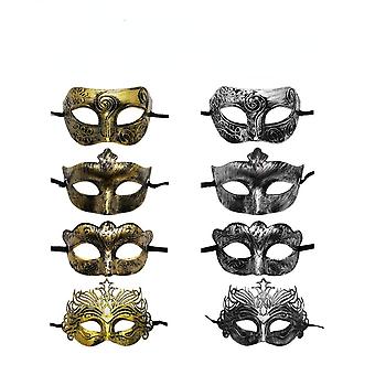 32 Masques Vénitiens FEQO - Style Vintage Pour Carnaval, Halloween, Fête (Noir, Or, Argent, Cuivre)
