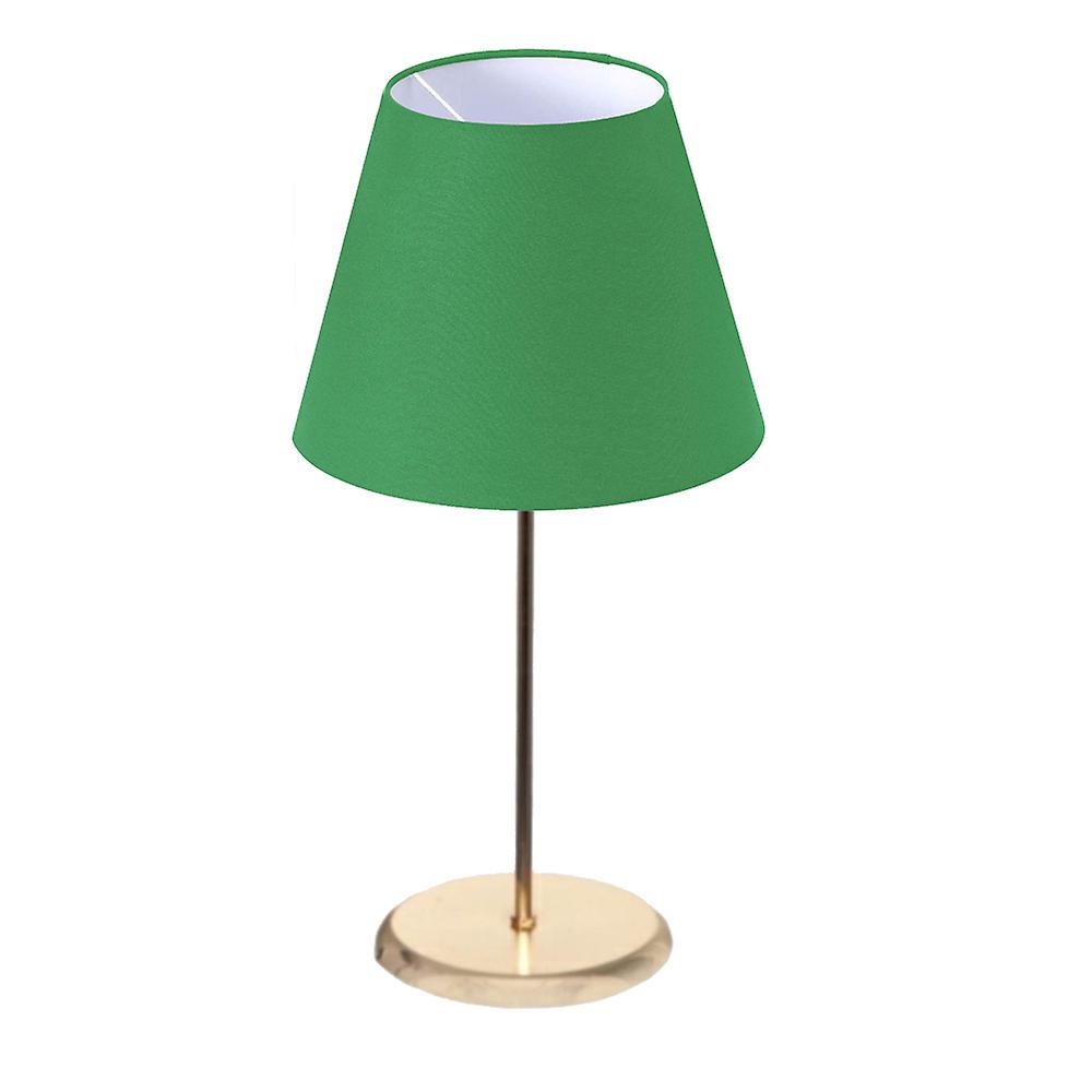 Lampshade Table Lamp Gold Metal Body, Green Conical Head, Modern Decorative Design