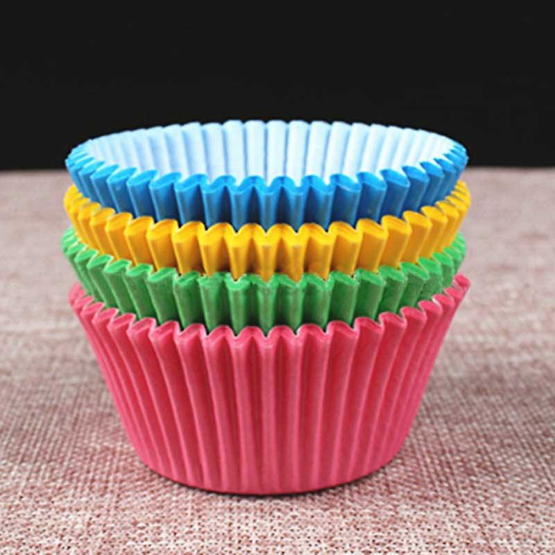 100PCS Paper Cake Cup Liners Baking Cup Kitchen Cupcake Cases Pattern Chocolate Cases Holder Dia.6.8CM