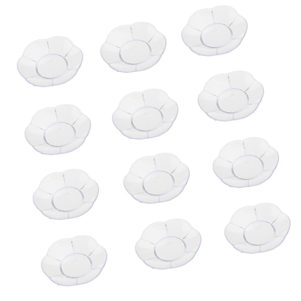 114pcs Flower Bordered Appetizer Plates Wedding Candy Holders Table Decor Clear