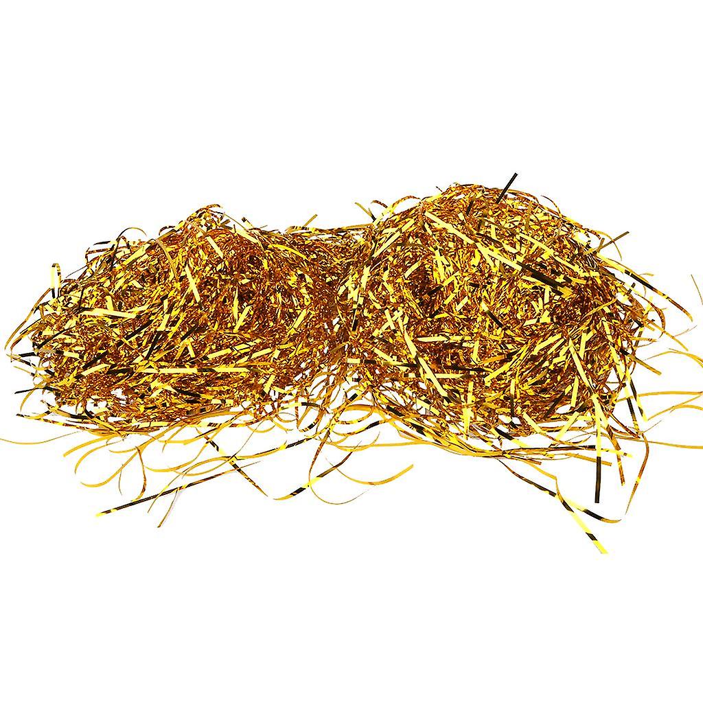 1 عبوة خرطوشة هدية لامعة مربع مملوء من الحرير هدية التفاف ديكور الحفلة الذهب