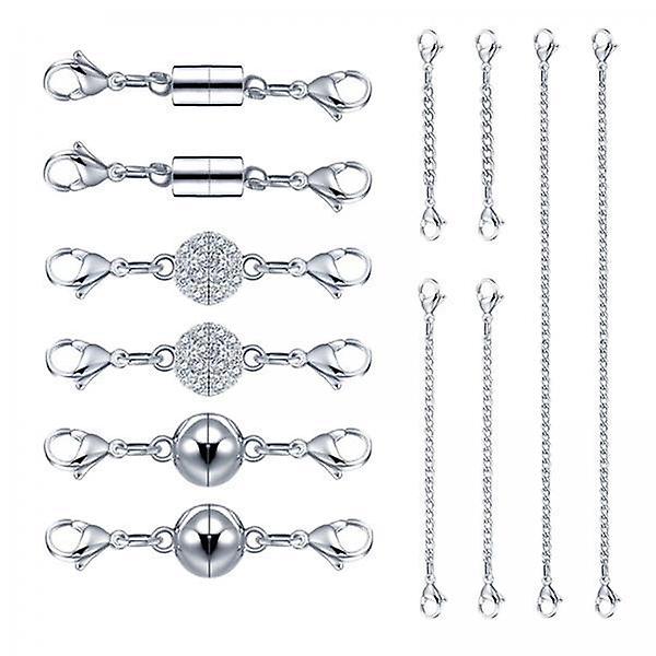 2x12x Magnetic Clasps Chain Extenders Closure Locking Converter for Jewelry