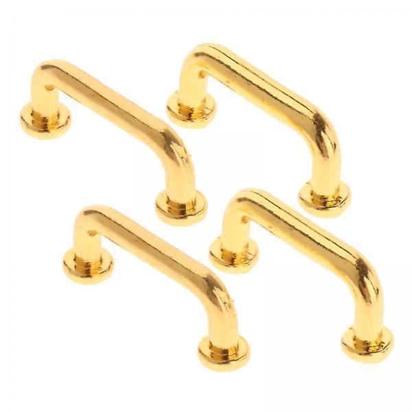 2x1:12 Mini Pulls Dollhouse Arch Shape for Gate Closet Large 4Pcs Gold