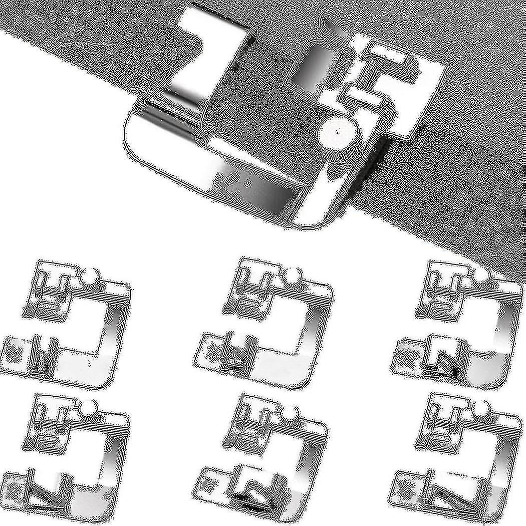 6 pièces roulées ourlet pression pied machine à coudre presseur pied hemmer pied ensemble (3/8 pouce, 4/8 pouce