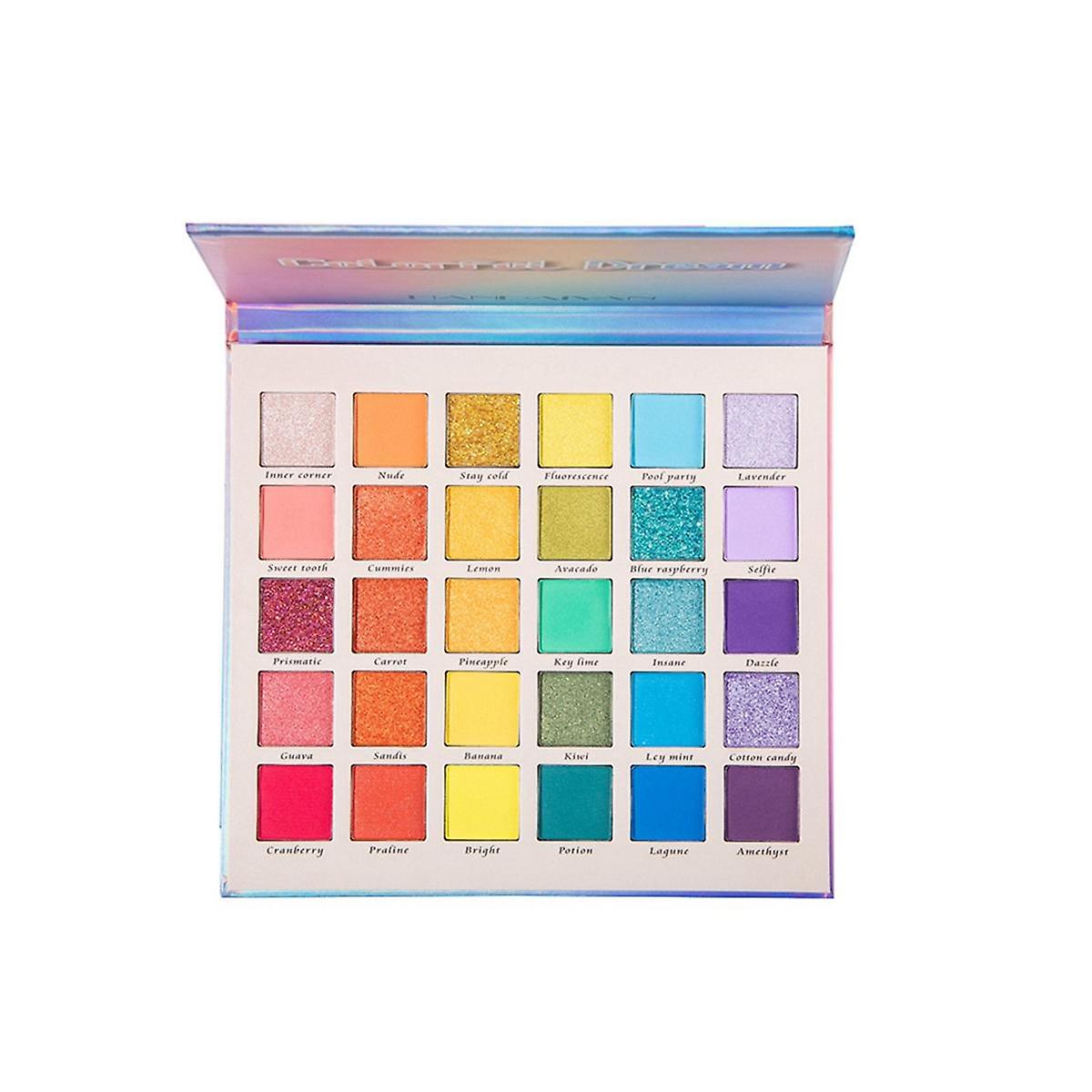 30-Color Pearlescent Glitter Powder Rainbow Palette Eyeshadow Palette