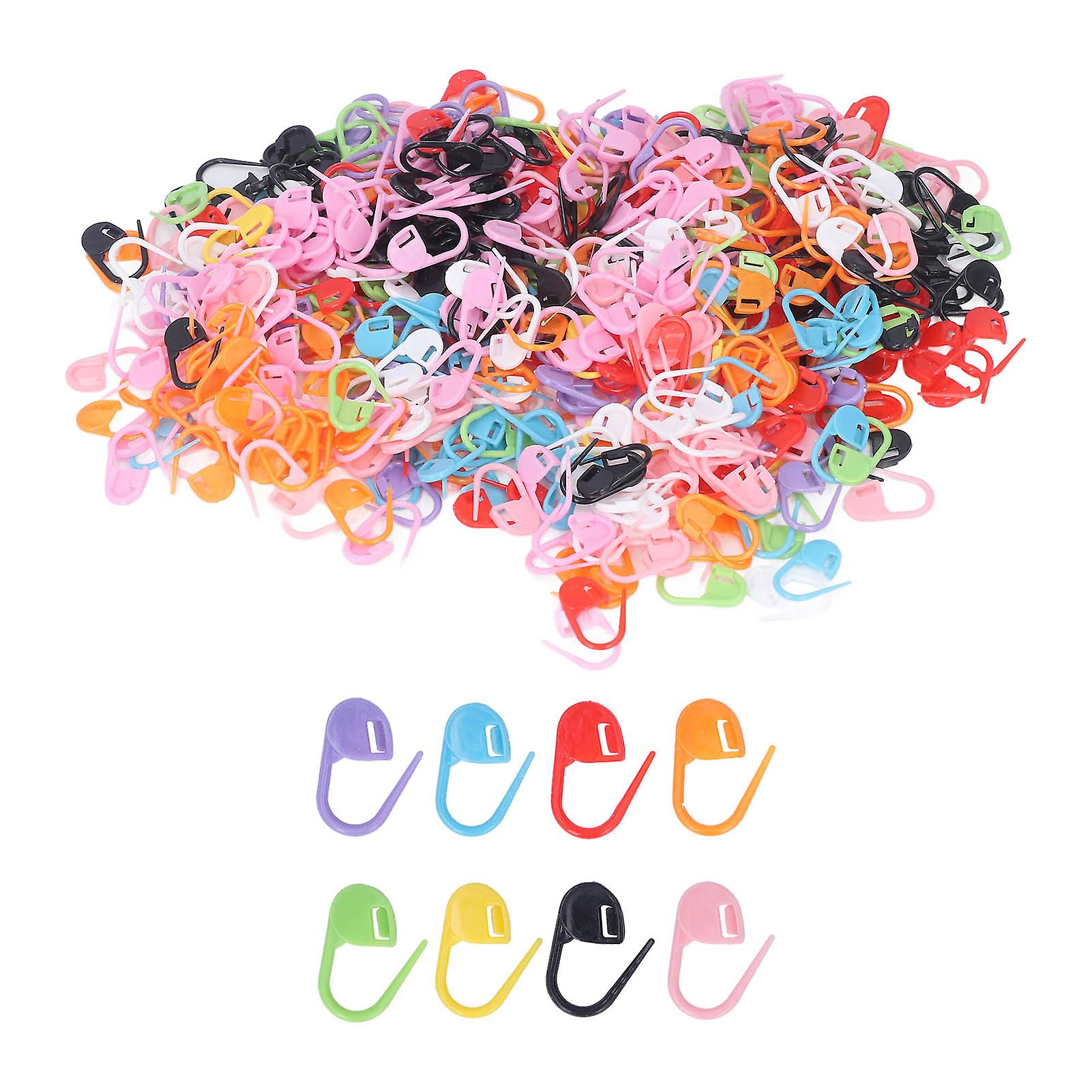 1000 Pcs Plastic Needle Clips in Various Colors for DIY Crafts Markers Buckles Sweaters