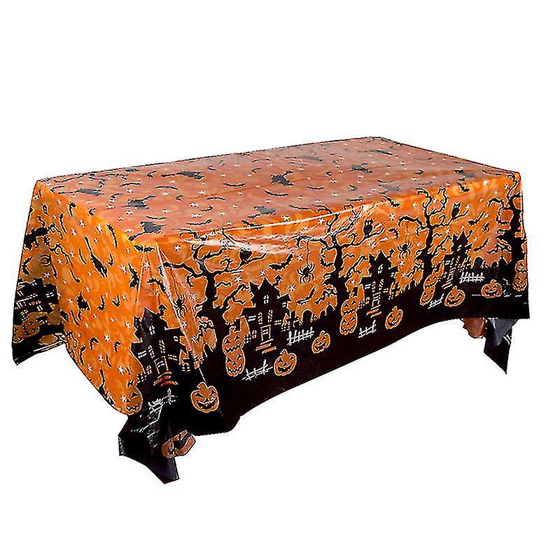 Halloween Disposable Tablecloth Waterproof Plastic Rectangular Table Cover