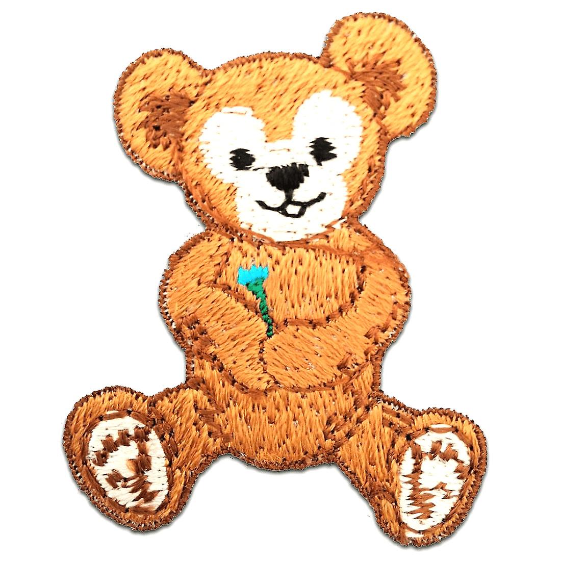 Patch / Iron-on Patch - Teddy Bear Kids - Brown - 4 x 5 cm - Appliques Patch
