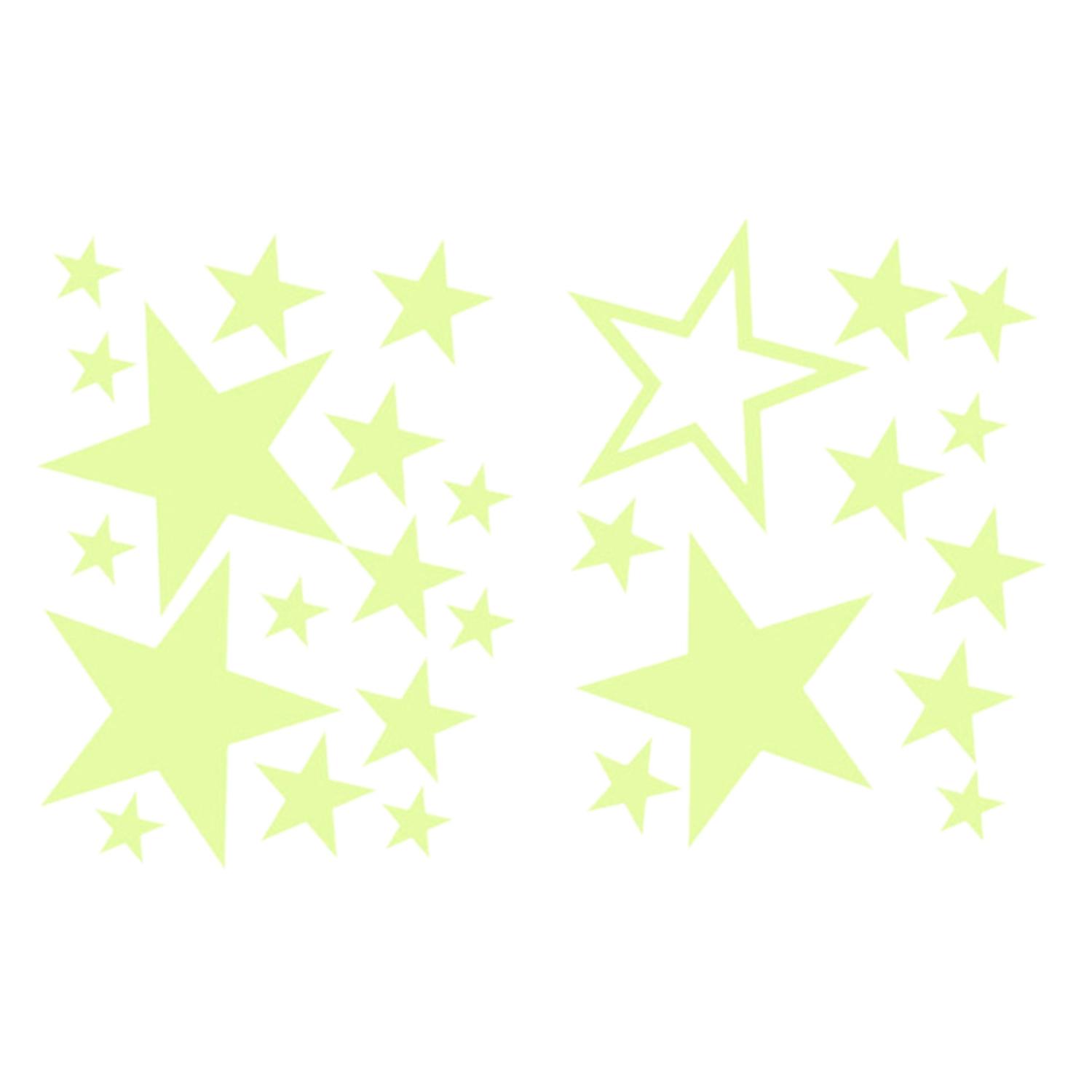 1 Set Luminous Sticker Self Adhesive Not Easy Fall Off PVC Luminous Ceiling Sticker Decor for Home