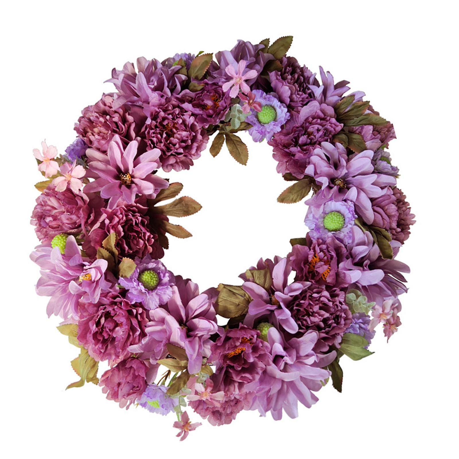 Peony Wreaths Decoration Artificial Floral Wreath for Front Door Festival