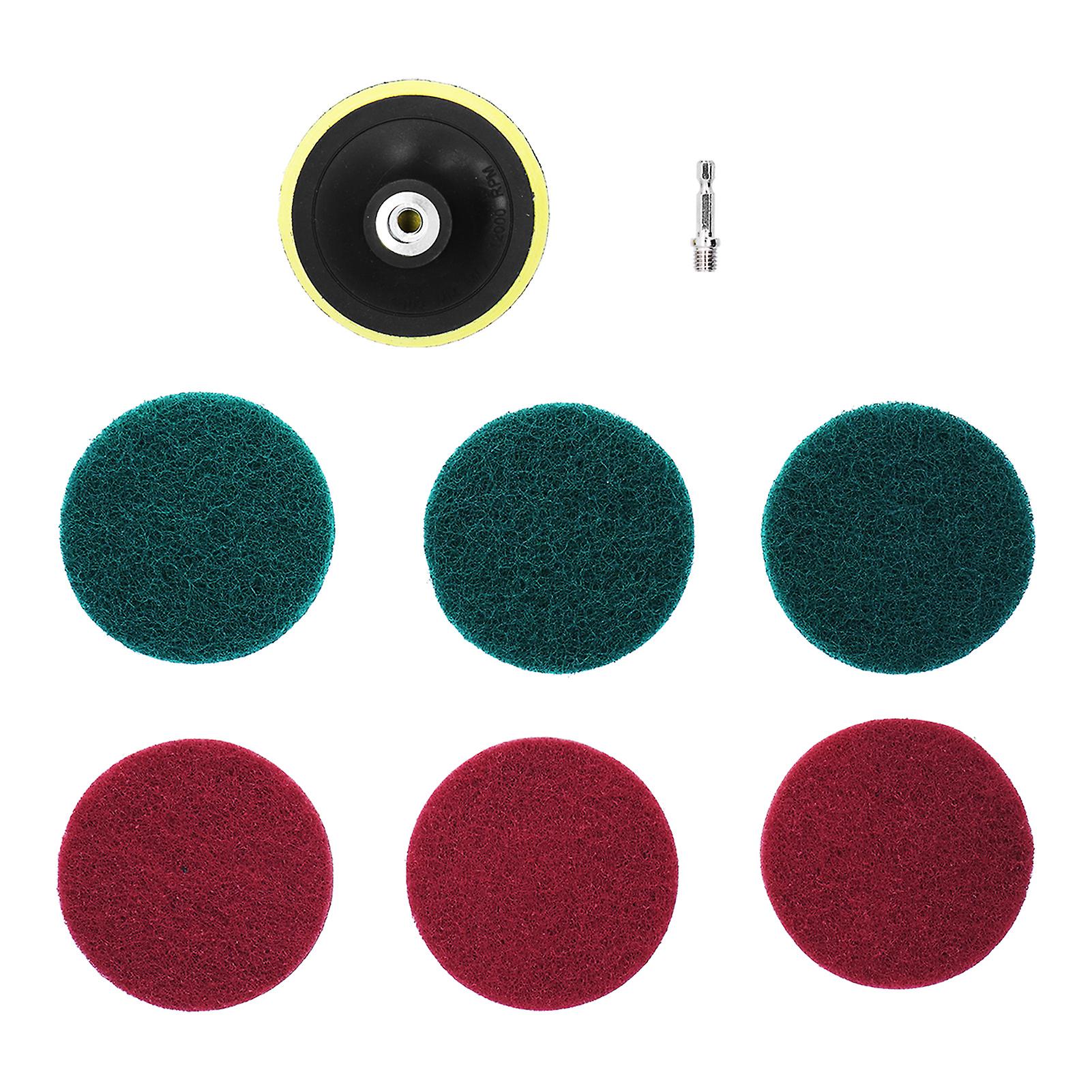 7PCS Drill Brush Attachment Power Scrubber Scouring Pad Cleaning Tools for Home Kitchen Bathroom