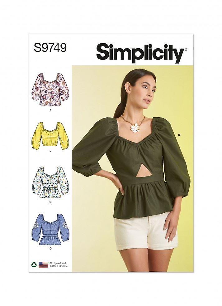 Simplicity Sewing Pattern 9749 Tops Y5 (18-20-22-24-26)