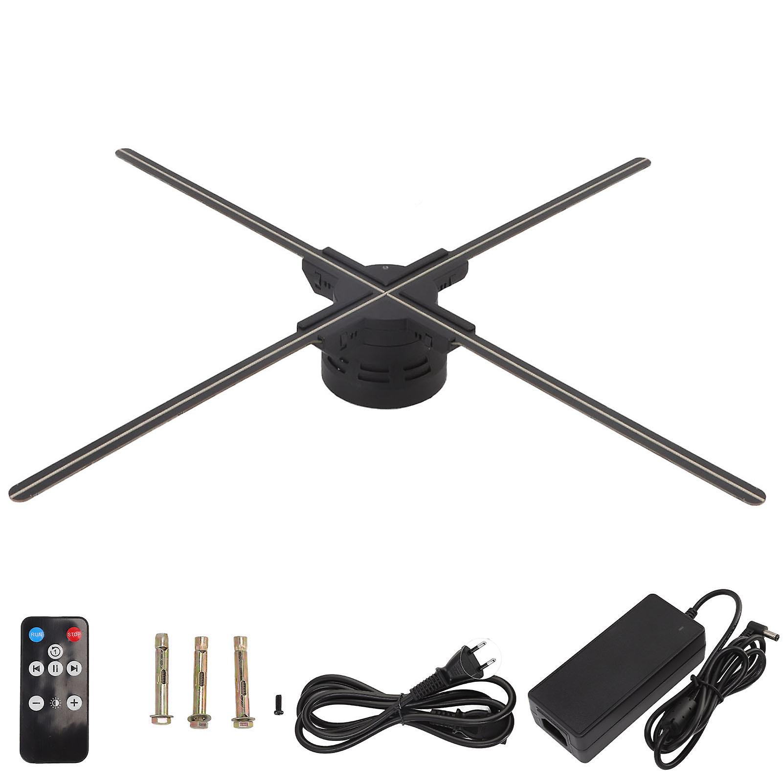 1600 x 720 60cm Holographic Projector with Remote Control, Advertising Holographic Fan for Bar, Party, EU Plug 100-240V