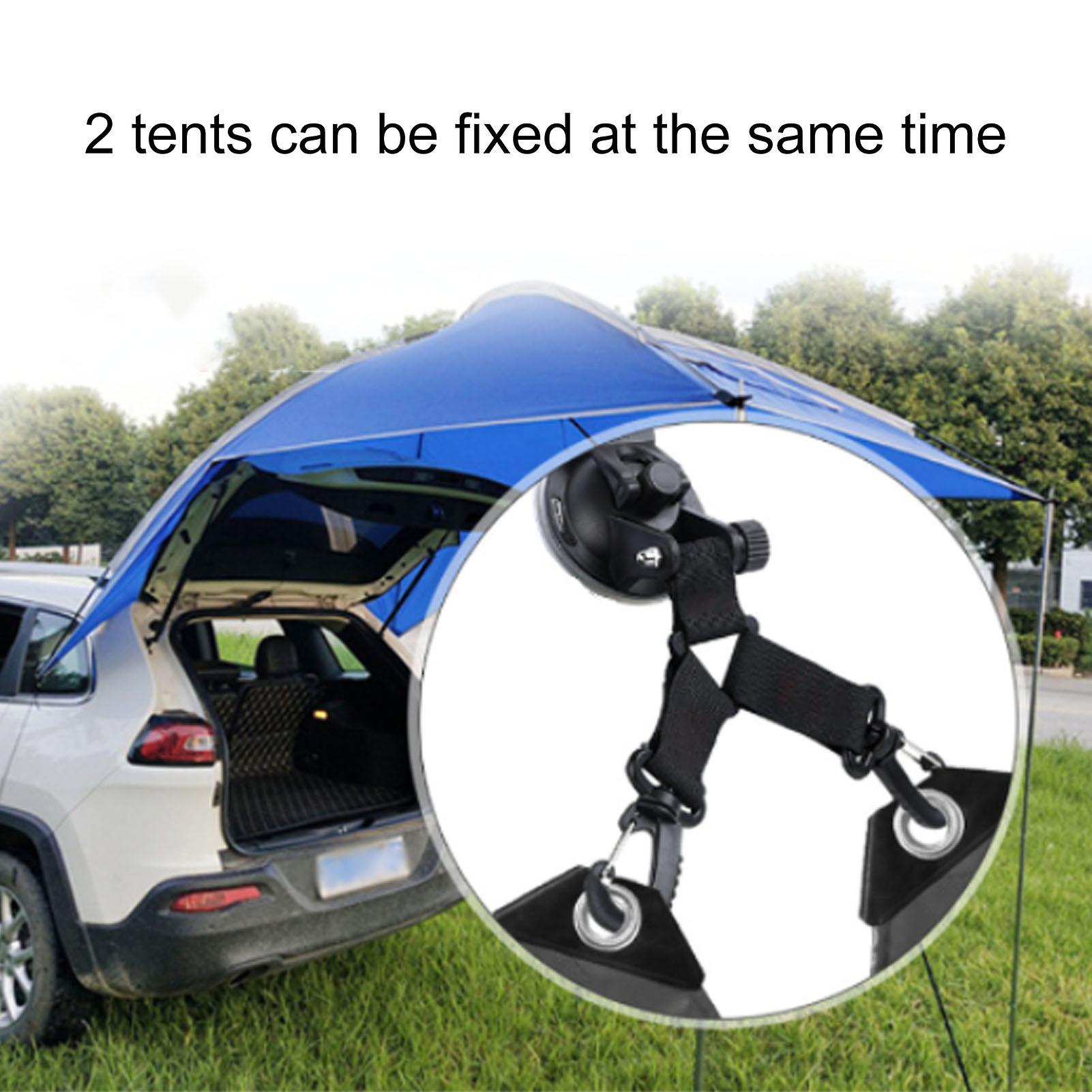 Suction Cup Tie Down, Adjustable Length Strap For Quick Installation, Safe &amp; Strong Fixation For Outdoors (2pcs)
