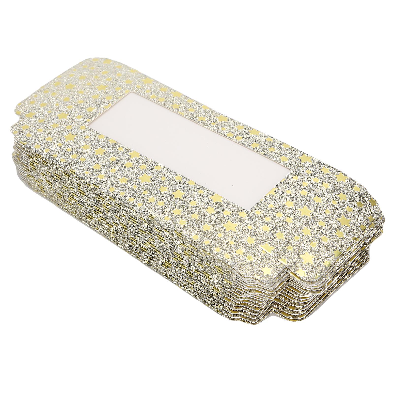 Star False Eyelash Packaging, 20-Pack Storage Display Case