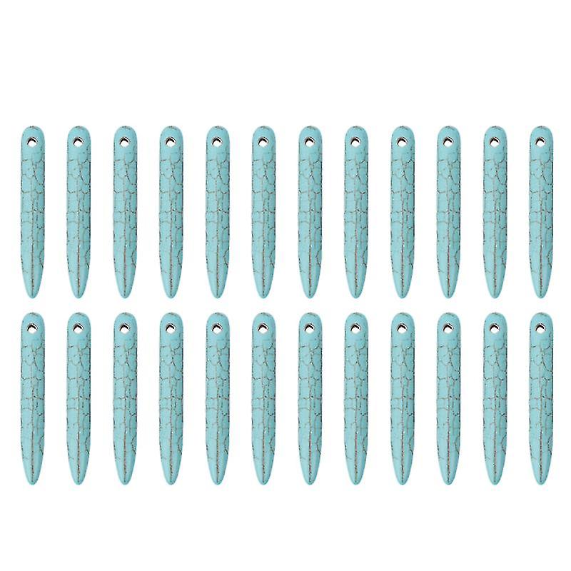 100pcs Needle Turquoise Beads