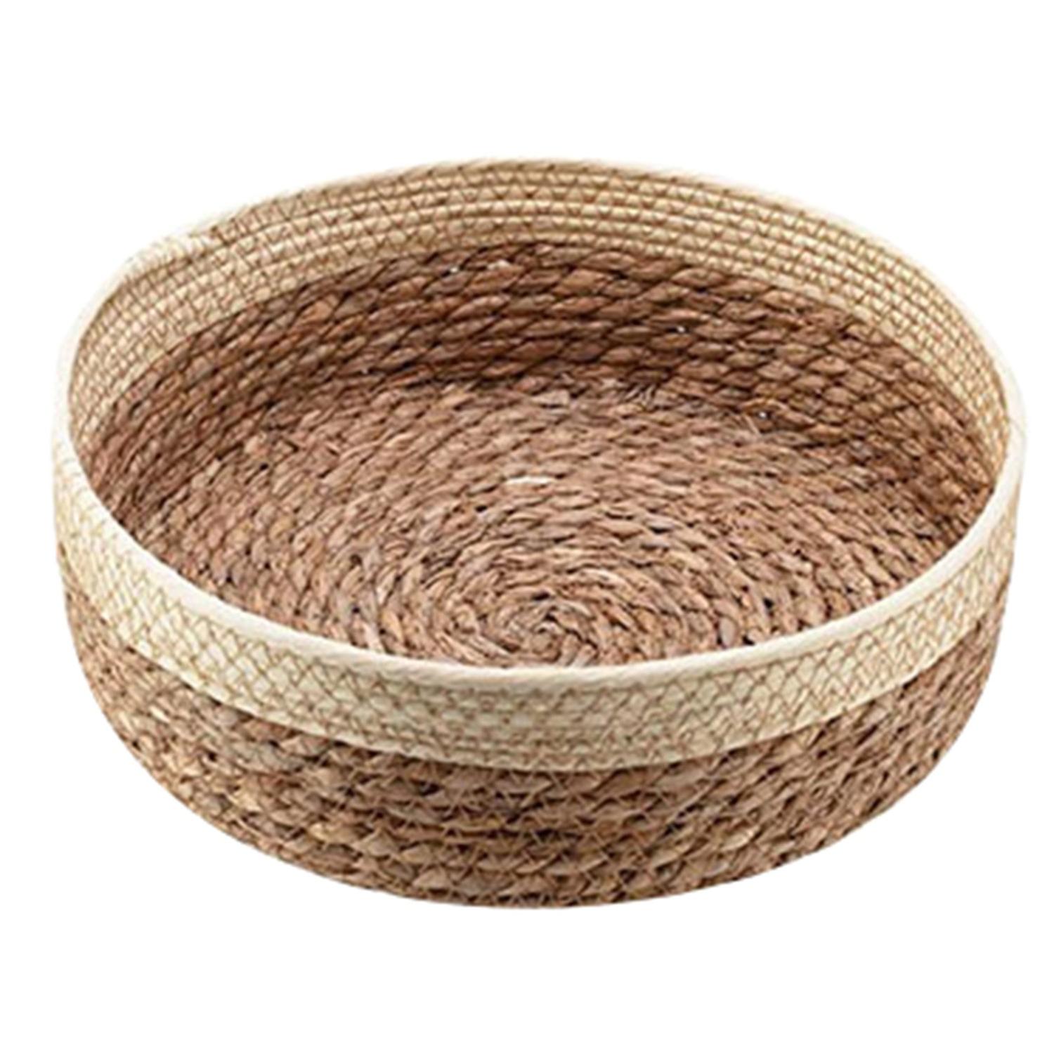 Storage Basket Large Capacity Eco-friendly Braid Fabric Smooth Edges Sundries Organizer Household Su