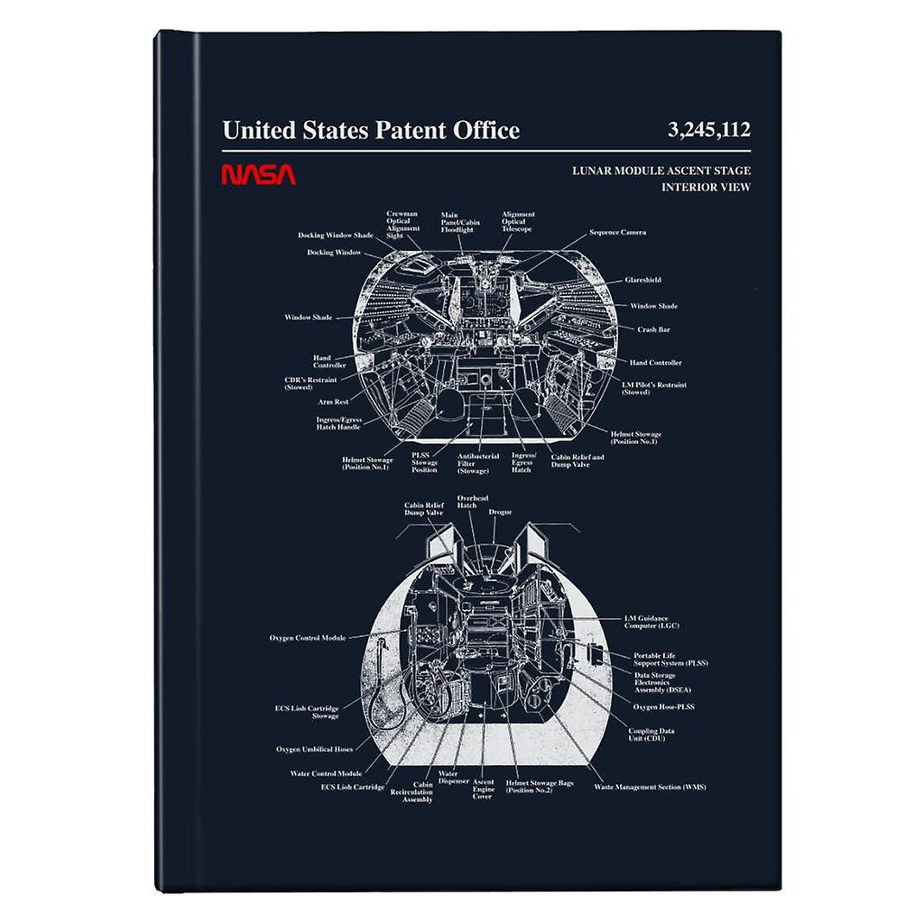 NASA Lunar Module Ascent Stage Interior Blueprint Hardback Journal