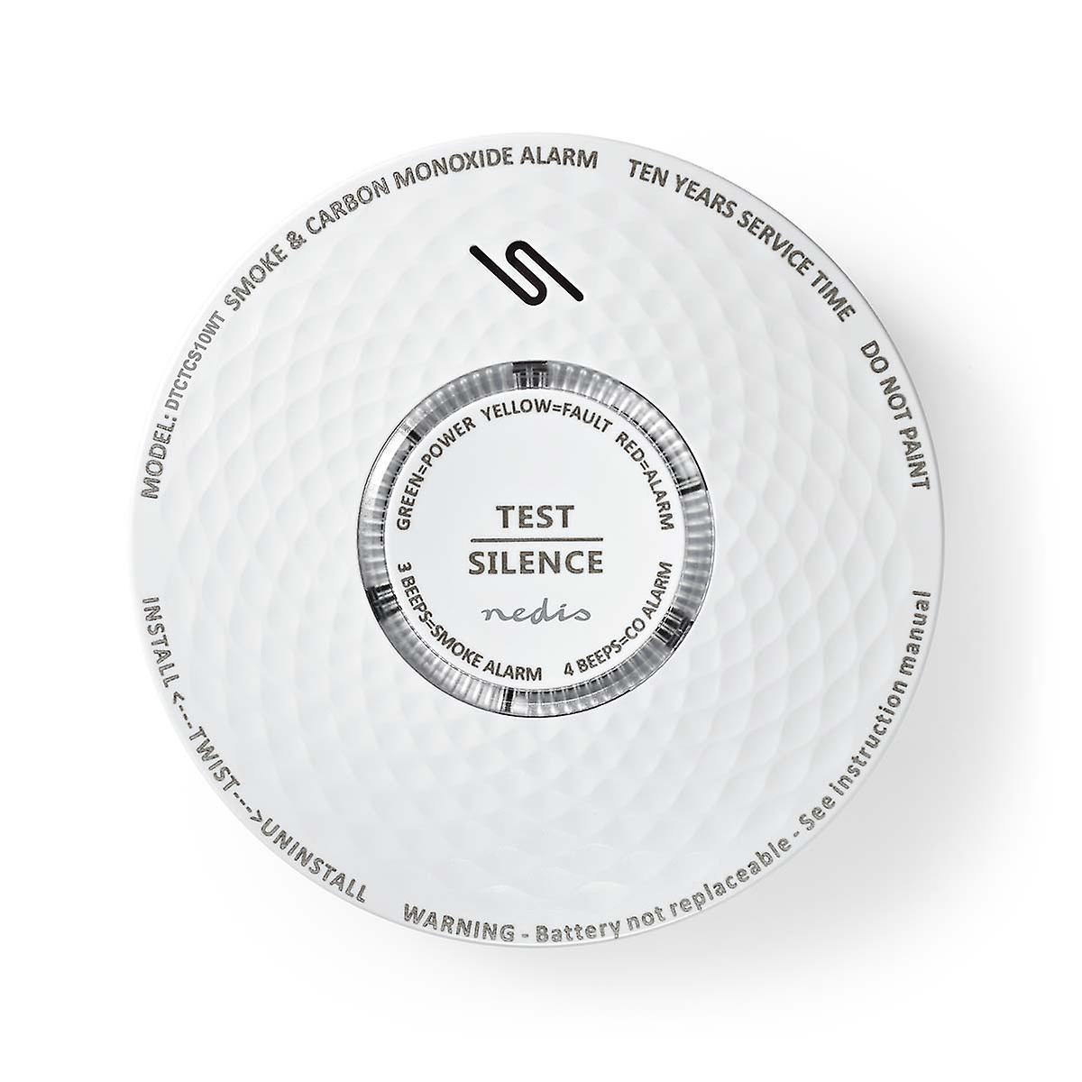 Smoke & Carbon Monoxide Alarm | Battery Powered | Battery life up to: 10 years | EN 14604 | With test button | 8
