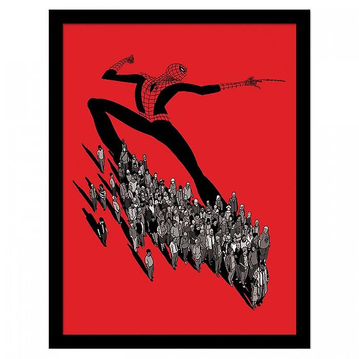 Spider-Man Crowd Framed Poster