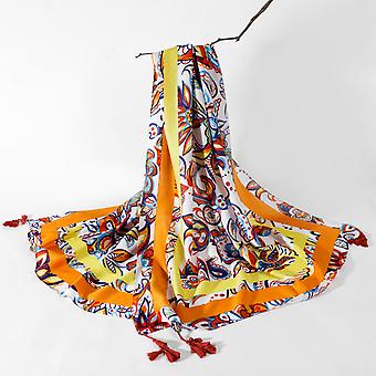 70 x 35 Women Square Silk Like Hair Scarf Head Sleeping Wrap Satin Headscarf, E