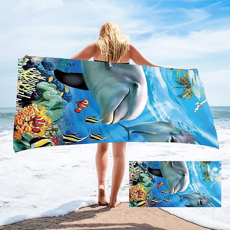 Microfiber Beach Swim Printed Bath Towel 130x80cm