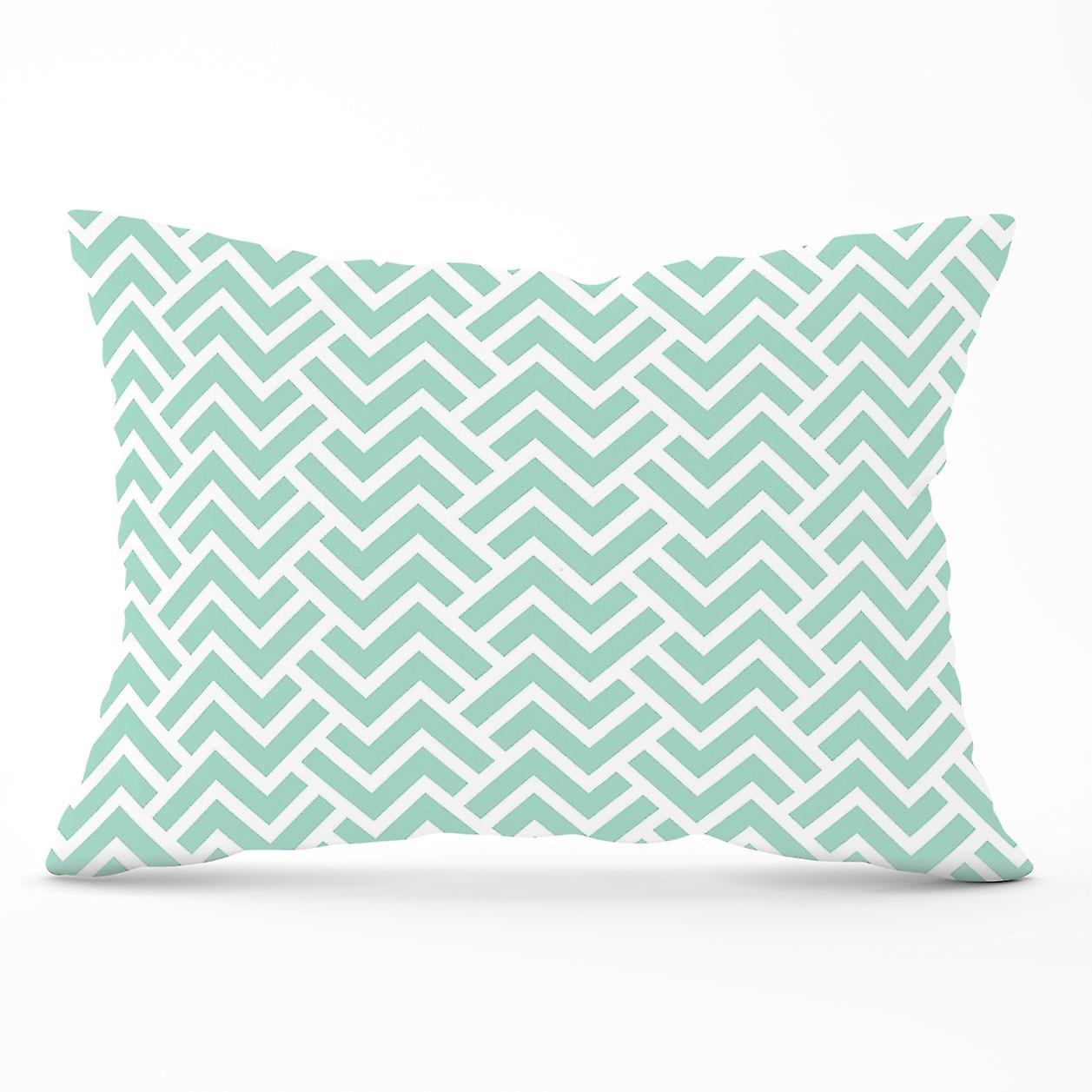 Green Geometric Pattern Cushions