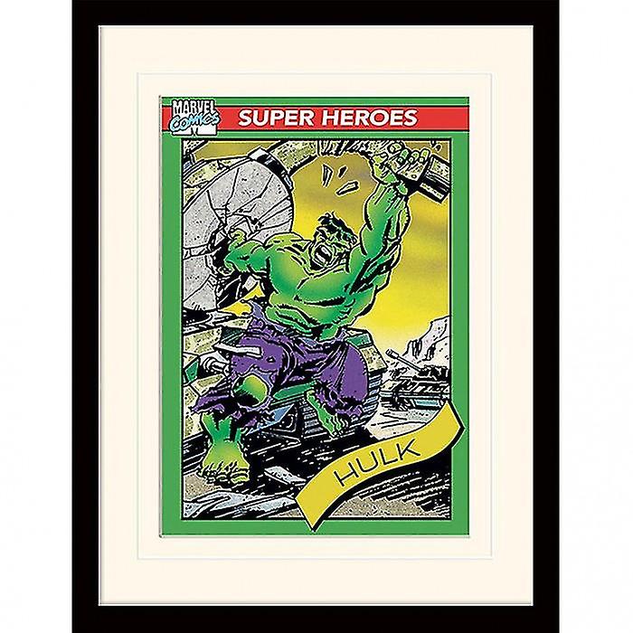 Hulk Trading Card Mounted Print