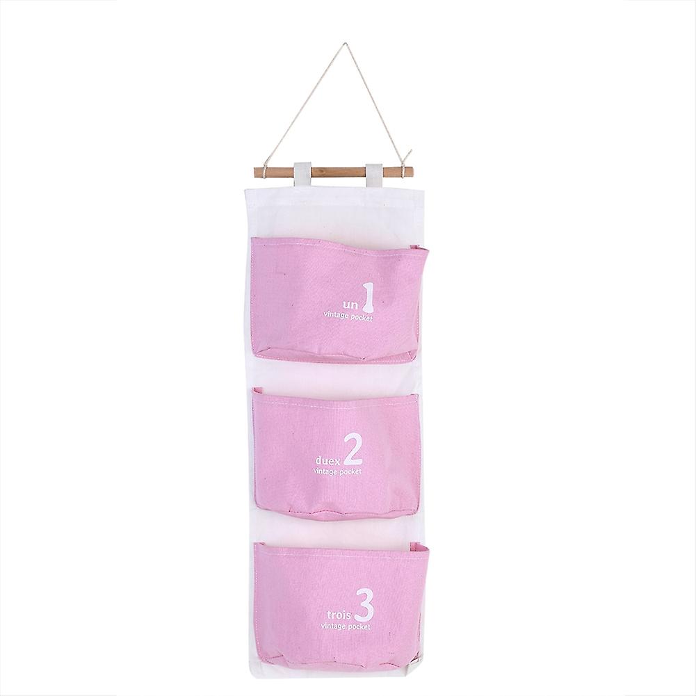 3 Pockets Hanging Storage Shelf Shoes Holder Organizer Rack Space Saving Purple