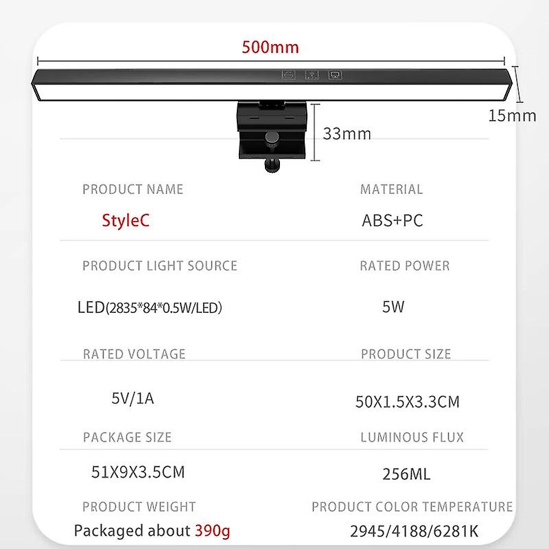 Stepless Dimming Led Desk Lamp For Computer Monitor Light Bar Usb Reading Table Lamp Monitor Light Bar Backlight Screenbar Light