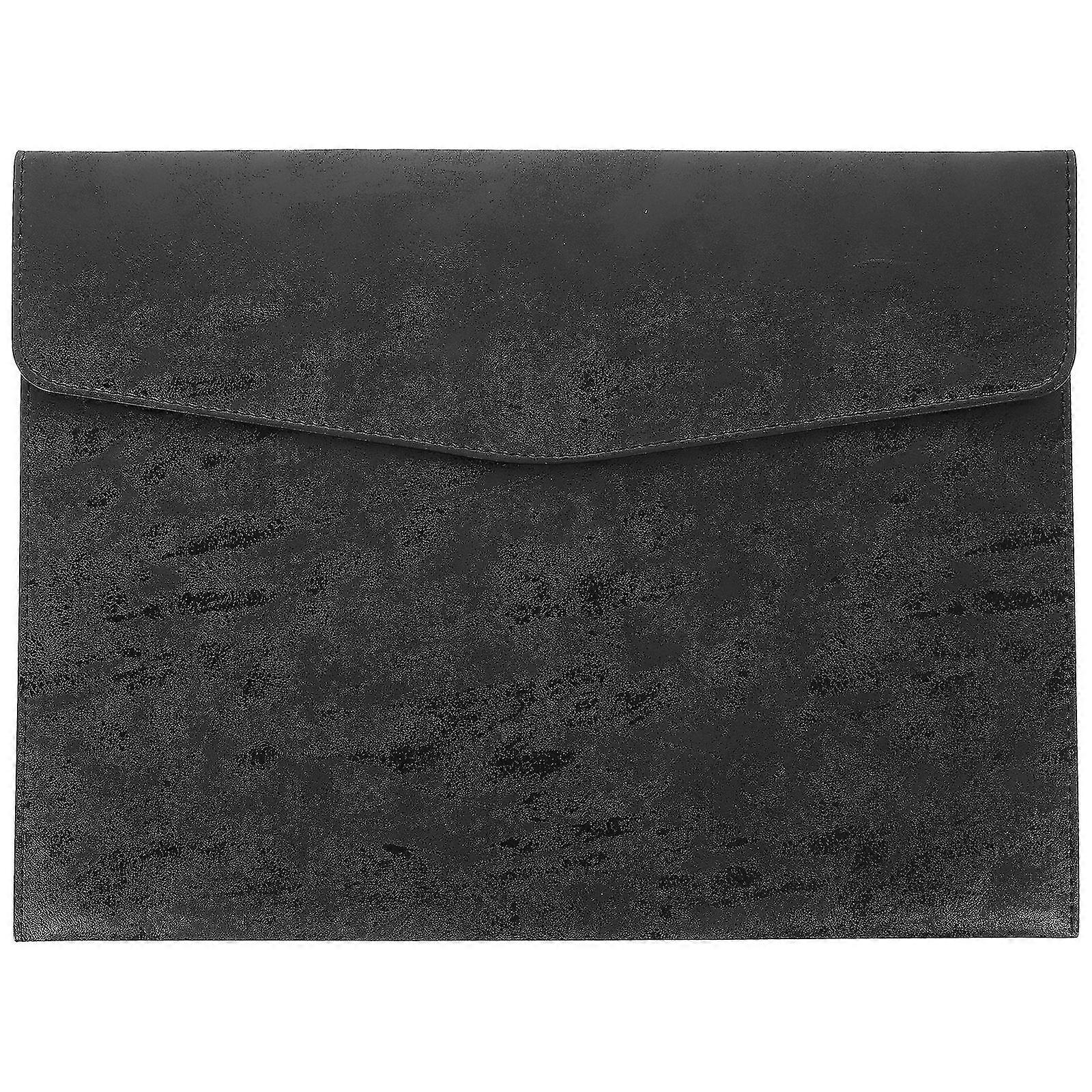 Snap Closure Document Holder A4 File Storage Organizer File Storage Folder PU Document Holder