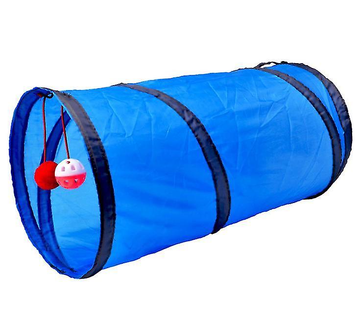 ダークブルー折りたたみ式2チャンネル猫チャンネル、猫リンギングペーパー面白い猫おもちゃスーツAZ19793