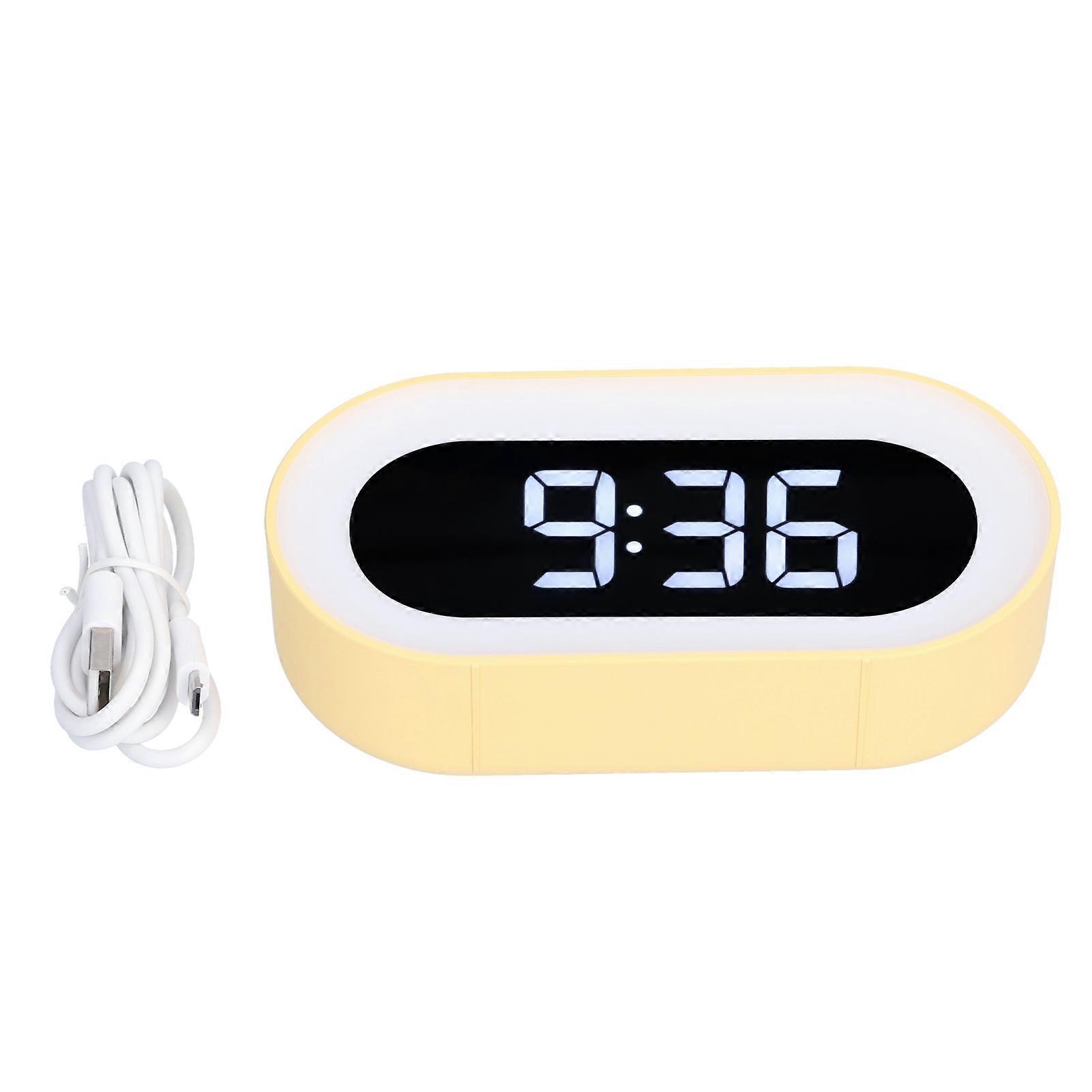 Night Light Alarm Clock Led Digital Display Music Alarm Clock Perpetual Calendar Clock With Memory Functionwhite
