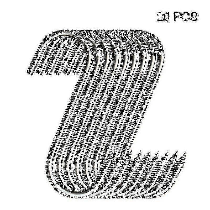 20pcs Stainless Steel Hooks With Sharp Tip For Butcher Shop For Kitchen Hot And Cold Smoking Practic