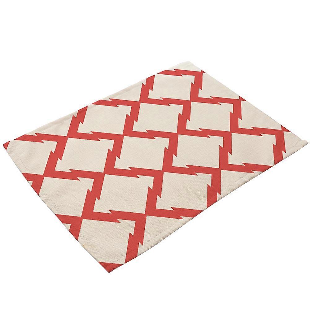 Unique Designed Delicate Environmental Geometric Pattern Cotton Linen Placemat(MG0027-3)