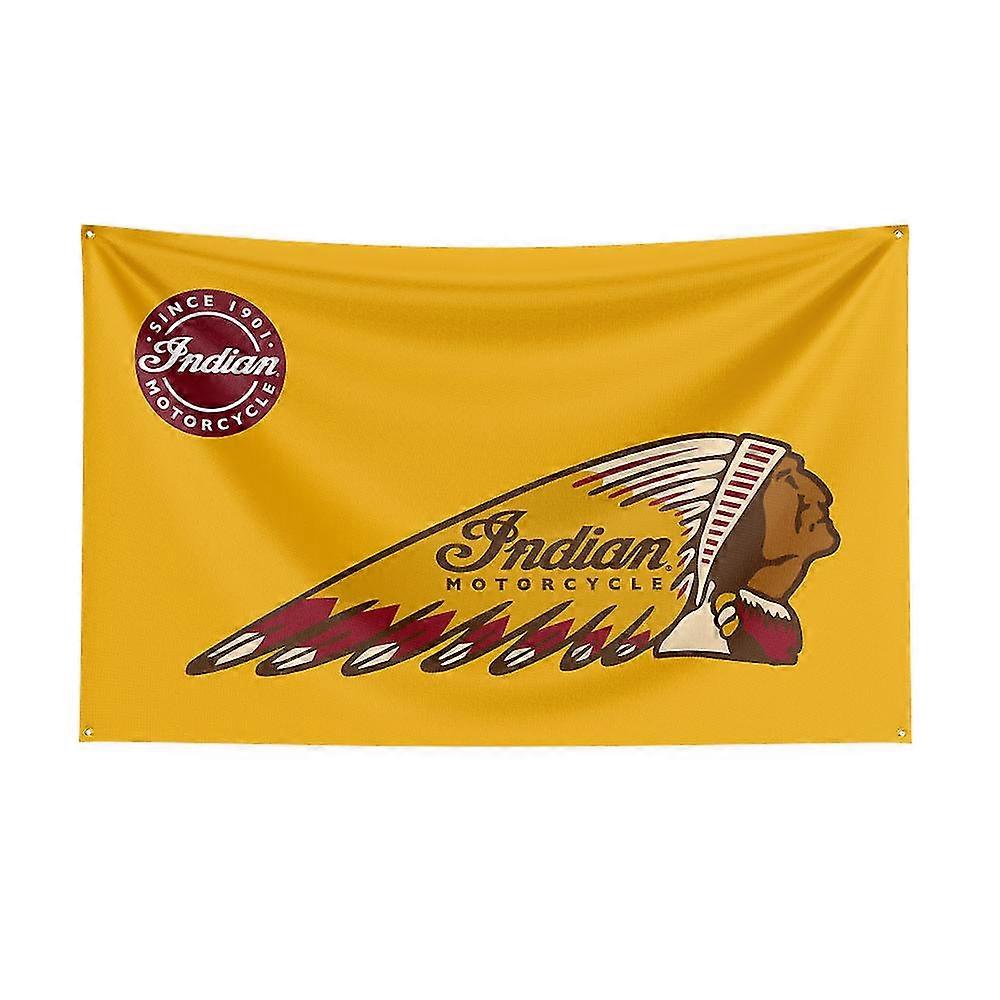 Huamade 3x5ft Indians Motorcycle Flag For Decor