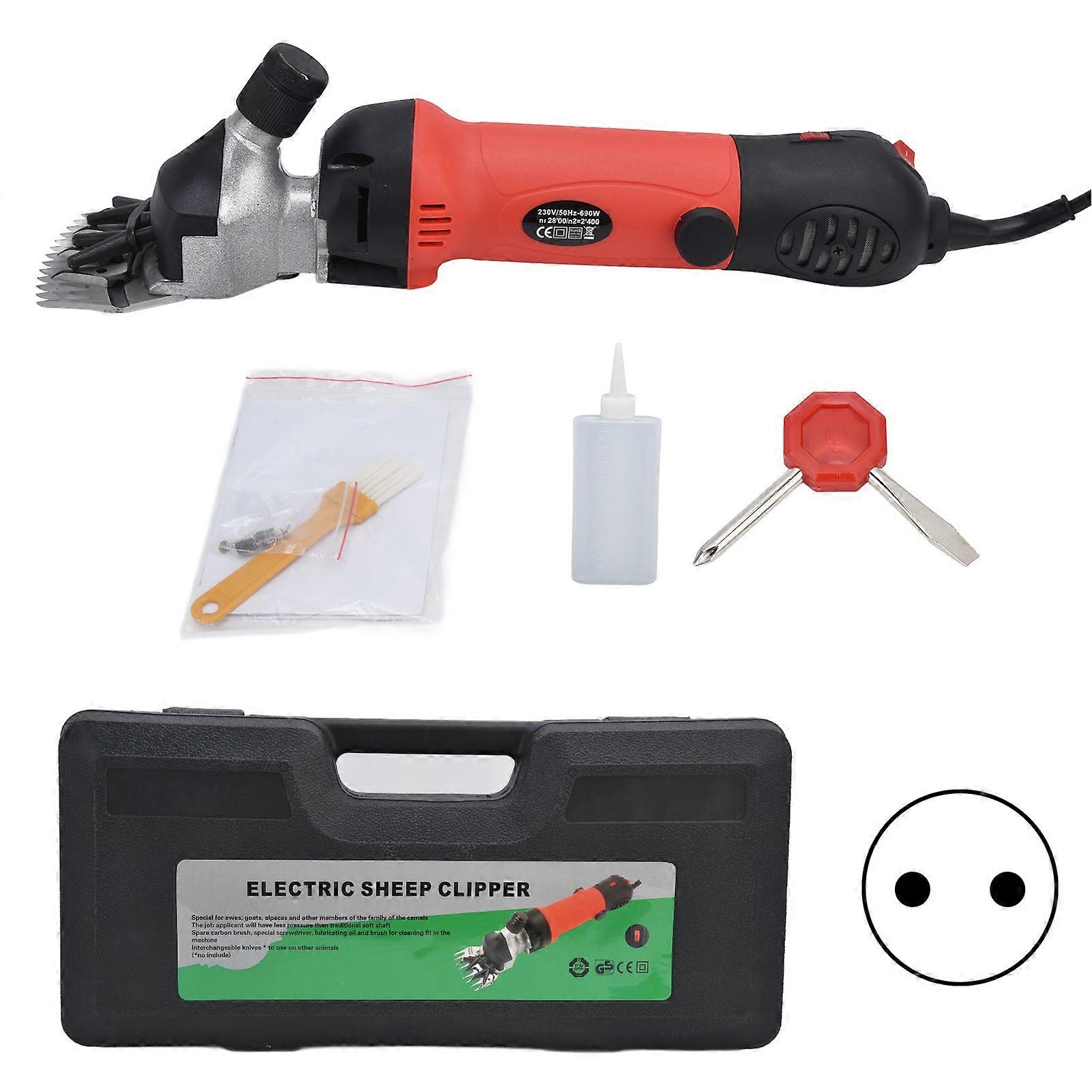 690W Electric Sheep Hair Clipper Adjustable Speed Shearing Kit Animal Shearing Farm Cut Machine SuppliesEU Plug 220V 50Hz NO.9497