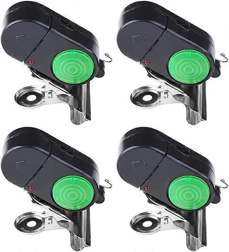 4 stuks vis alarm beet indicator geluid LED vissen alarm waterdichte batterij-aangedreven clip-on