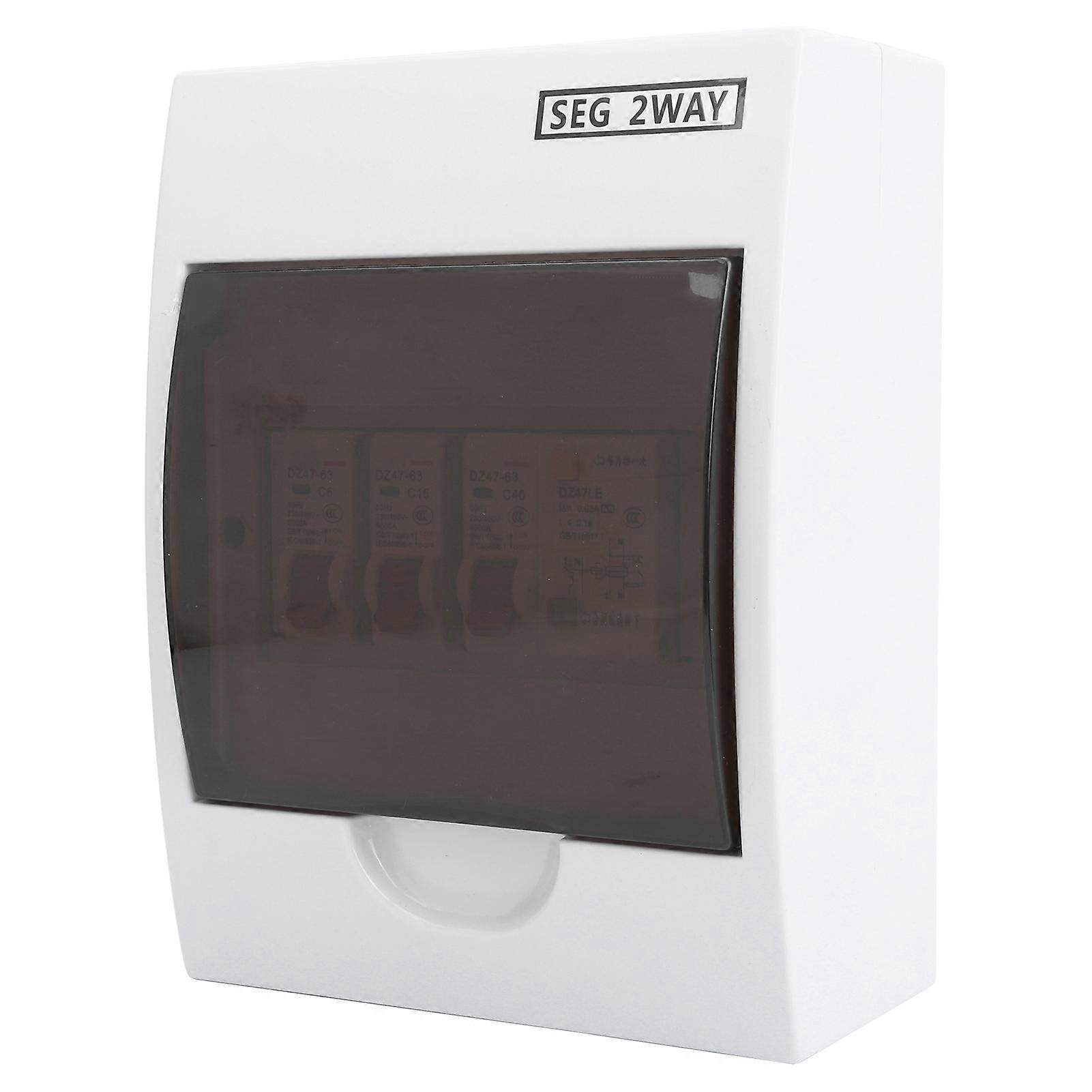 Fuse Box 2 Way 40A 30mA RCD + 2 MCB Power Supply Garage Residential ...