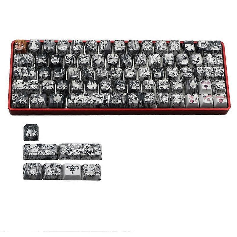 PBT Custom Double-shot Keycap OEM Profile GH60 GK61 GK64 Layout 71Keys