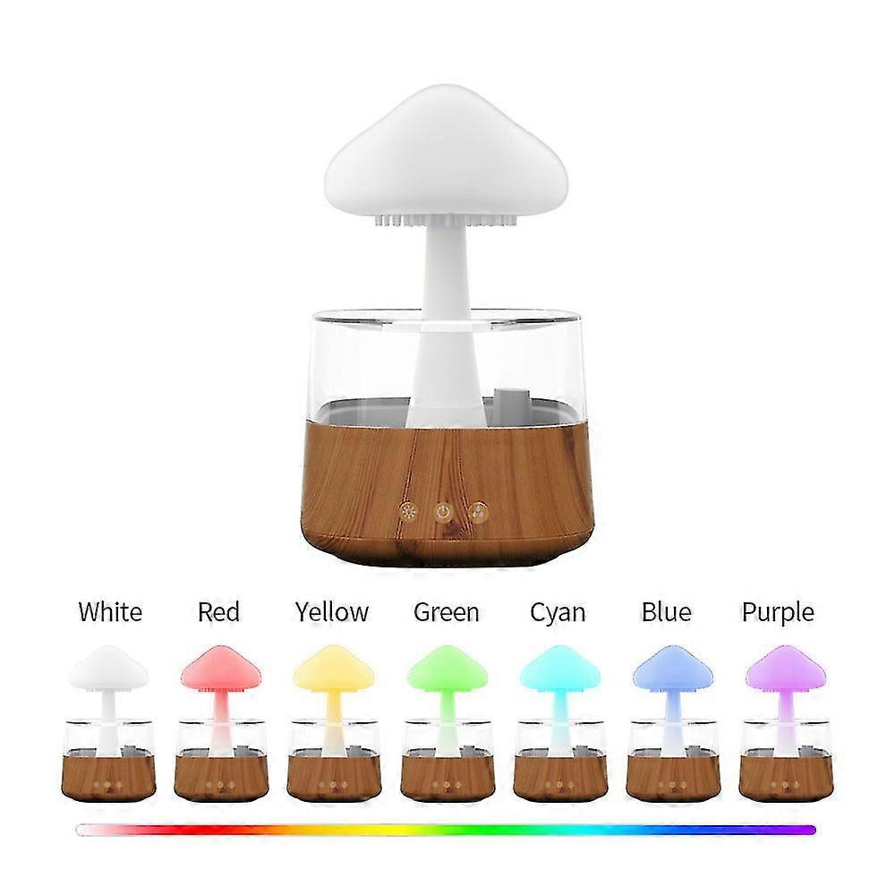 White Noise Rain Humidifier Night Light Aromatherapy Machine Timed Colorful