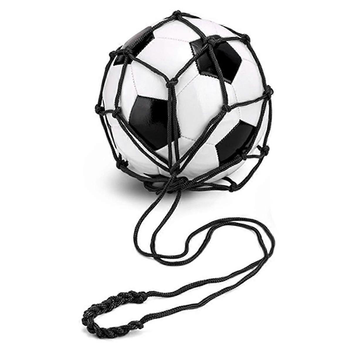 Sac en filet de ballon de football noir, sac en filet d’entraînement de football, sac de ballon portable (hors football)