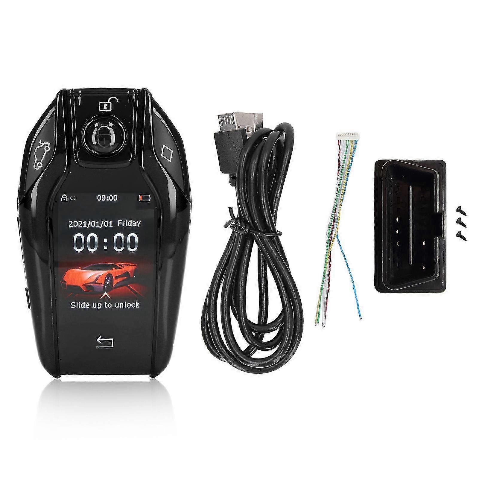 Universal TK800+ LCD Touch Screen Smart Key Remote Keyless Entry for All Start Stop Engine Button Models Black