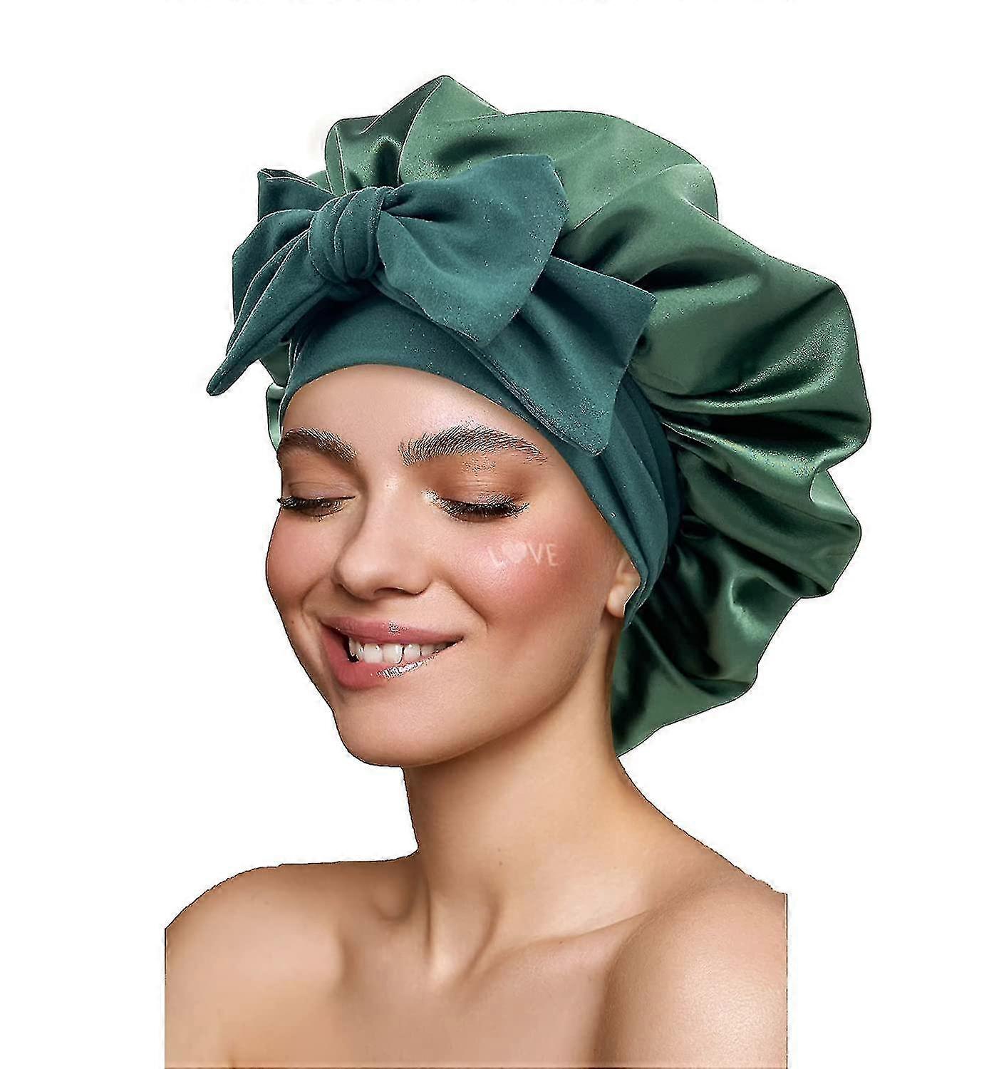 Bonnet en satin Bonnet en soie Bonnet pour bonnets de nuit avec cravate