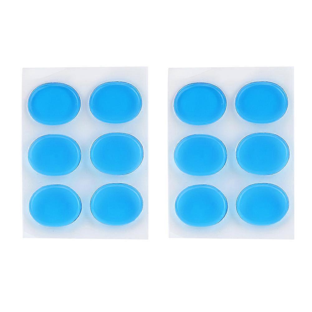 12PCs Drum Damper Silencer Percussion Instrument Accessories Silicone Self Adhesive Blue