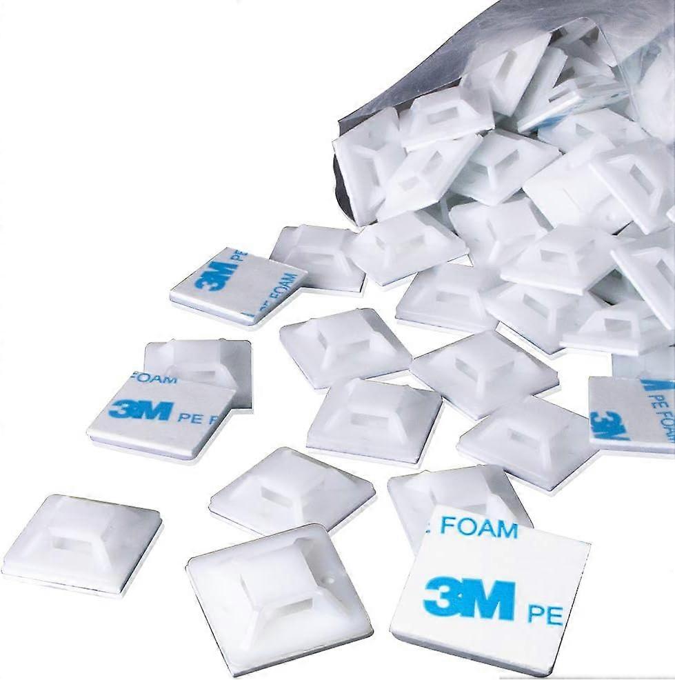 Cable Tie Mounts and Ties Square Adhesive Mounting Clips Cable Management Ties